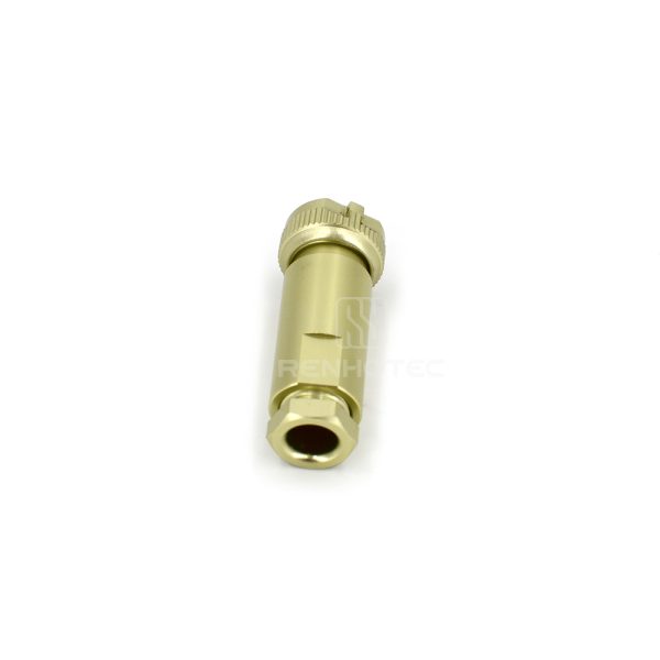 Threaded PC4TK 4 Pin Female Straight Plug Solder Cups - Image 4