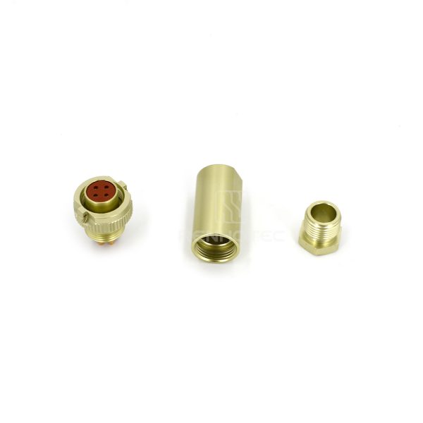 Threaded PC4TK 4 Pin Female Straight Plug Solder Cups - Image 5