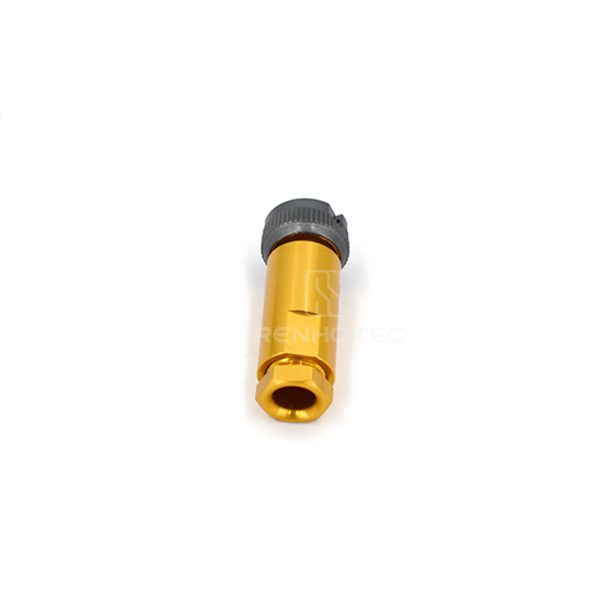 Threaded PC4TK 4 Pin Female Straight Plug Solder Cups - Image 6