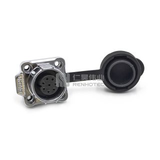 LP-12 Waterproof Circular Power Connector 8-Pin Female Socket