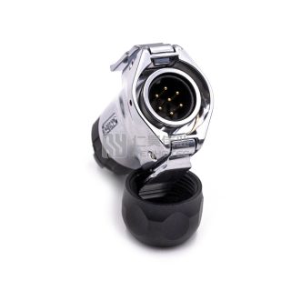 Alternative view of LP-16 Waterproof Circular Power Connector 7-Pin Male Plug