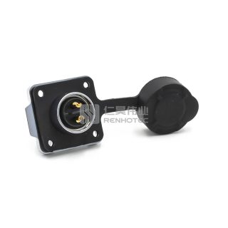Alternative view of LP-16 Waterproof Circular Power Connector 2-Pin Female Sockets