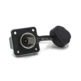 Alternative view of LP-16 Waterproof Circular Power Connector 5-Pin Female Sockets