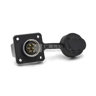 Alternative view of LP-16 Водонепроницаемый круглый разъем питания 8-контактные гнезда