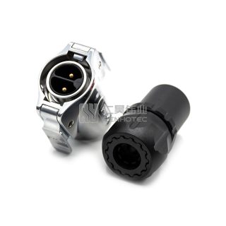 Alternative view of LP-20 Водонепроницаемый круглый разъем питания 2-контактный мужской штекер