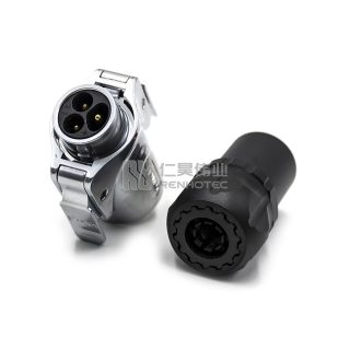 Alternative view of LP-20 Водонепроницаемый круглый разъем питания 3-контактный мужской штекер