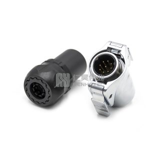 Alternative view of LP-20 Водонепроницаемый круглый разъем питания 9-контактный мужской штекер