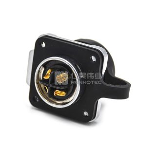 Alternative view of LP-20 Водонепроницаемый круглый разъем питания 4-контактные гнезда