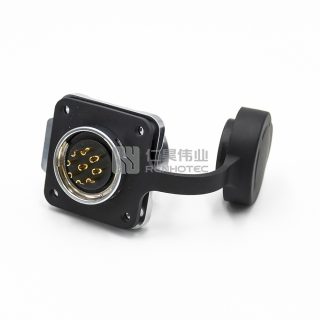 Alternative view of LP-20 Водонепроницаемый круглый разъем питания 9-контактные гнезда