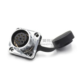 LP-20 Водонепроницаемый круглый разъем питания 9-контактные гнезда