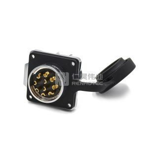 Alternative view of LP-24 Водонепроницаемый круглый разъем питания 10-контактные гнезда