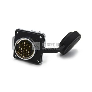 Alternative view of LP-24 Waterproof Circular Power Connector 24-Pin for Aviation Flange Mount