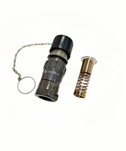 FQ14 Series 2-Pin Circular Flange Female Socket With Wire Spring Tail Attachment