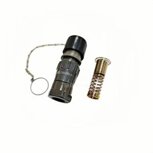 FQ14 Series 2-Pin Circular Flange Female Socket With Wire Spring Tail Attachment
