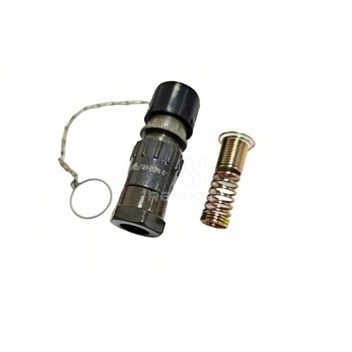 FQ14 Series 2-Pin Circular Flange Female Socket With Wire Spring Tail Attachment