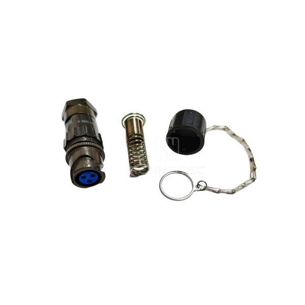 FQ14 Series 3-Pin Circular Flange Female Socket With Wire Spring Tail Attachment — изображение 2