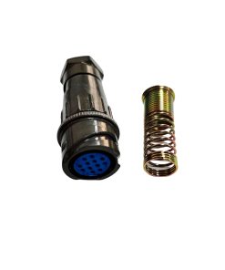 FQ18 Series 12-Pin Circular Flange Female Socket With Wire Spring Tail Attachment