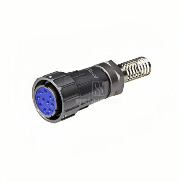 FQ24 Series 10-Pin Straight Wire Spring Female Plug