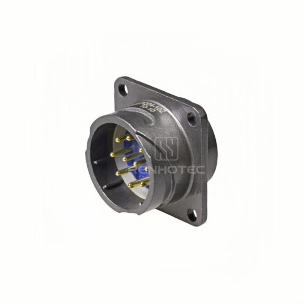 FQ24 Series 10-Pin Square Flange Male Socket