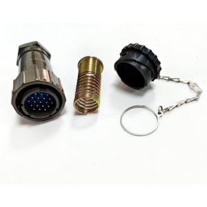FQ24 Series 19-Pin Straight Wire Spring Male Plug