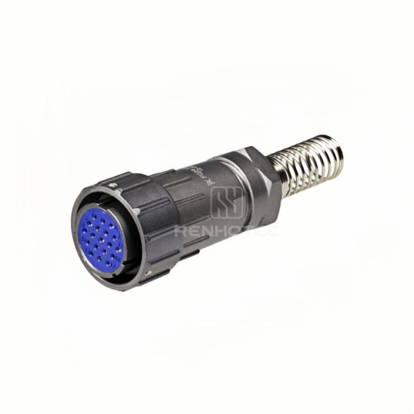 FQ24 Series 19-Pin Straight Wire Spring Female Plug