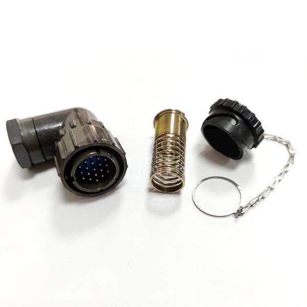 FQ24 Series 19-Pin Angled Wire Spring Male Plug — изображение 2