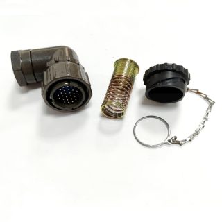 Alternative view of FQ24 Series 26-Pin Angled Wire Spring Male Plug