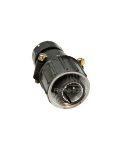 P16 Series 2-Pin Straight Male Cable Plug With Shielded Tail Attachment