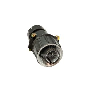 P16 Series 2-Pin Straight Male Cable Plug With Shielded Tail Attachment