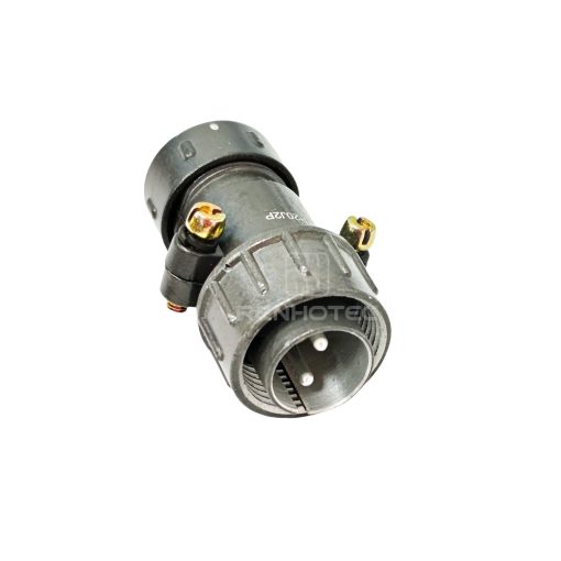 P20 Series 2-Pin Straight Male Cable Plug With Shielded Tail Attachment - Image 2