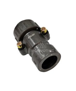 P20 Series 2-Pin Straight Male Cable Plug With Shielded Tail Attachment