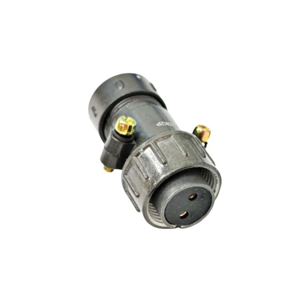 P20 Series 2-Pin Straight Female Cable Plug With Shielded Tail Attachment - Image 2