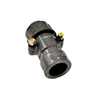 P20 Series 2-Pin Straight Female Cable Plug With Shielded Tail Attachment