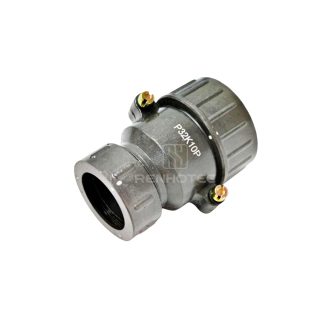 Alternative view of P32 Series 10-Pin Straight Female Cable Plug With Shielded Tail Attachment