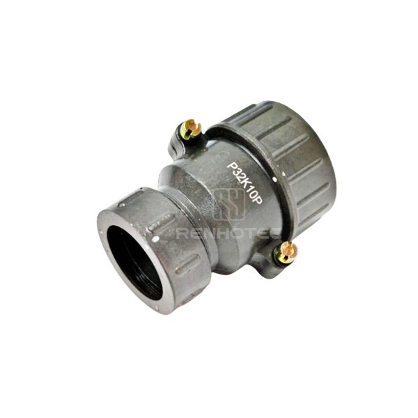 P32 Series 10-Pin Straight Female Cable Plug With Shielded Tail Attachment - Image 2