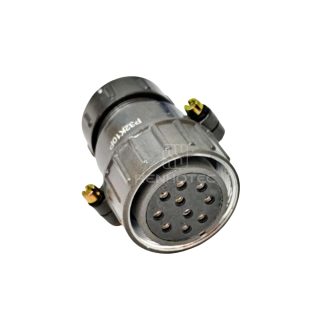 P32 Series 10-Pin Straight Female Cable Plug With Shielded Tail Attachment