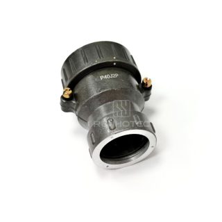 Alternative view of P40 Series 9-Pin Straight Male Cable Plug With Shielded Tail Attachment