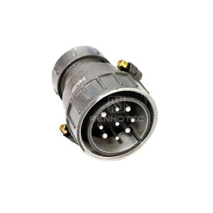 P40 Series 9-Pin Straight Male Cable Plug With Shielded Tail Attachment