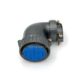 P48 Series 20-Pin Angled Female Cable Plug With Unshielded Tail Attachment