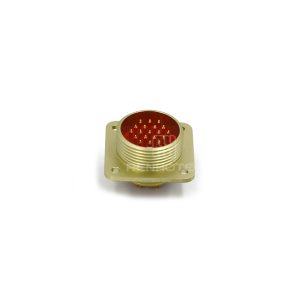Threaded PC19ZJ 19 Pin Male Flange Socket Solder Cups
