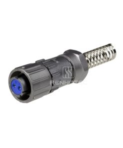 FQ14 Series 2-Pin Straight Wire Spring Female Plug
