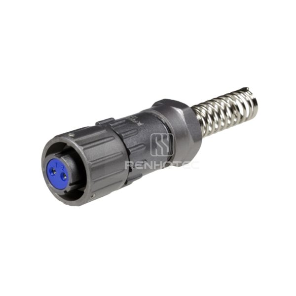 FQ14 Series 2-Pin Straight Wire Spring Female Plug