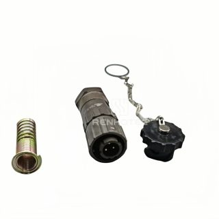 FQ14 Series 3-Pin Straight Wire Spring Male Plug