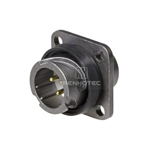 FQ14 Series 3-Pin Square Flange Male Socket