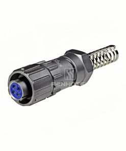 FQ14 Series 4-Pin Straight Wire Spring Female Plug