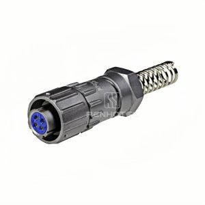 FQ14 Series 4-Pin Straight Wire Spring Female Plug