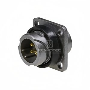 FQ14 Series 4-Pin Square Flange Male Socket