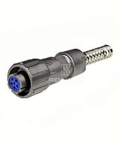 FQ14 Series 6-Pin Straight Wire Spring Female Plug