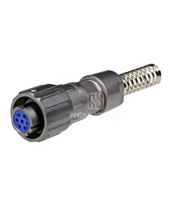 FQ14 Series 7-Pin Straight Wire Spring Female Plug