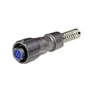 FQ14 Series 7-Pin Straight Wire Spring Female Plug